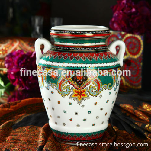 Luxury Fine New Bone China Flower Vase of Paisley